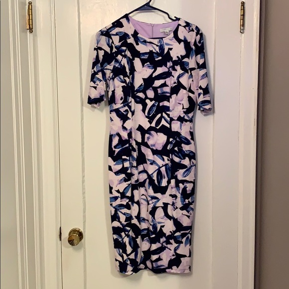 Fun patterned blue purple and white dress 💜💙 - Picture 1 of 4